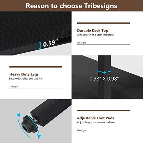 Tribesigns Modern Computer Desk with 5 Tier Storage Shelves, 67 inch Large Office Desk Study