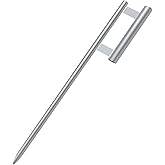 QSUM Ground Spike Base for Soft Ground – Heavy Duty Ground Stake Hardware for Feather Flags, Swooper Flag Base for Outdoor Advertising Flags, Compatible with Most Banner Poles, Rust-Resistant Coating