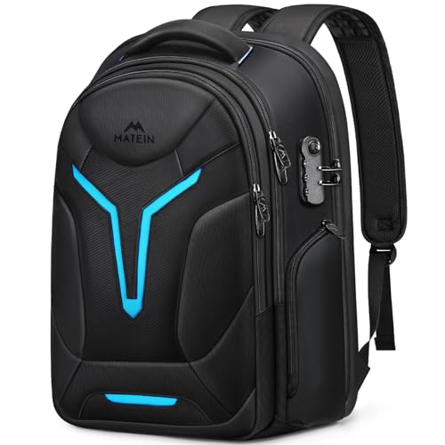 MATEIN 18 inch Gaming Backpack with Thick Padded Laptop Compartment, Anti Theft Extra Large Laptop Backpack with USB-C Charging Port, Waterproof Travel Bag with Tech Organizer for Gaming Accessories