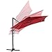 VonHaus Offset Hanging Roma Umbrella - 8ft Cantilever Parasol with Easy Tilt & Rotate Functions – Air Vent & UV50+ Protection – Outdoor & Garden