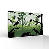 signwin-Canvas Wall Art-Quiet Tropical Forest-Canvas Prints Home Artwork Decoration for Living Room,Bedroom - 12x18 inches