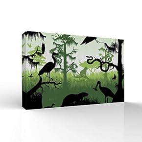 Canvas Wall Art-Quiet Tropical Forest-Canvas Prints Home Artwork Decoration for Living Room,Bedroom - 12x18 inches