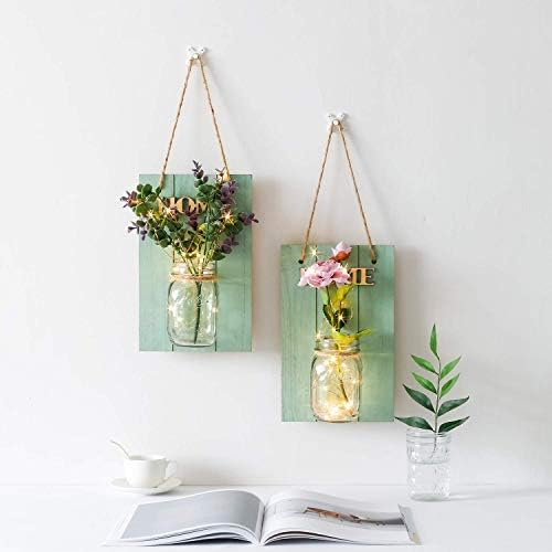 Mason jar wall sconces with rustic decor priced at $18.99