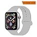 YC YANCH Compatible with for Apple Watch Band 38mm 40mm, Soft Silicone Sport Band Replacement Wrist Strap Compatible with for iWatch Series 5/4/3/2/1, Nike+, Sport, Edition, M/L, Size,Gray