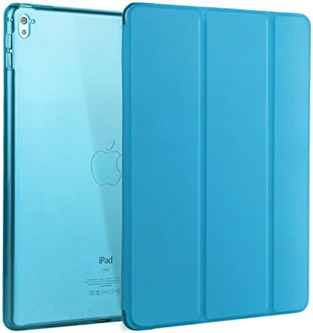 iPad Pro 9.7 Case, Seetru Transparent Back Ultra Slim Light Weight Auto Wake Up &amp; Auto Sleep Smart Stand Cover Tri-fold Protective PU Leather Case for iPad Pro 9.7 inch - Blue