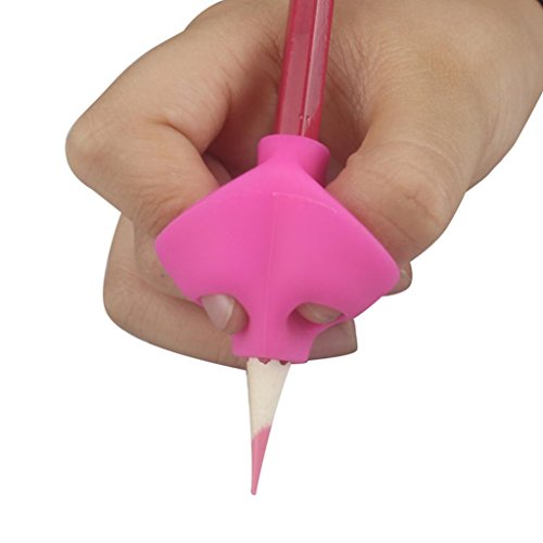 CSSD Children Kids Silicone Pencil Holder Pen Writing Aid Grip Posture Correction Tool New 1 Set/3 Pcs (colorful) - Thumbnail 4