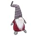 GMOEGEFT Scandinavian Christmas Gnome Plush, Swedish Tomte, Nordic Santa Gnome, Holiday Home Decoration Birthday Gift, 17 Inches (Grey with Red Dots Stand)