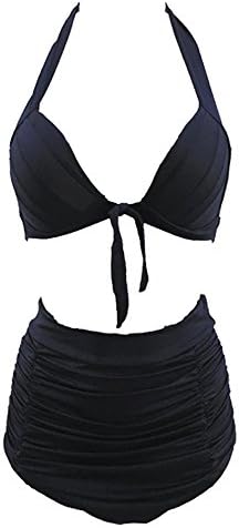 Assong Women's Ms Printed High-Waisted Bikini Swimsuit Spa Fission Swimsuit