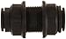 Legris 3116 62 00 Nylon & Nickel-Plated Brass Push-to-Connect Fitting, Inline Bulkhead Union, 1/2