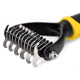 DakPets Dematting Comb-Cat Hair Dog Hair Dematting Tool-Pet Grooming Rake for Shedding Small,Medium,Large Pets-Effective for Dogs & Cats Matts & Knots Fur in Minutes