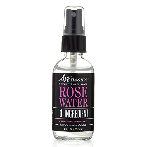 S.W. Basics Rosewater Spray (1.8 fl. oz.) - Organic Hydrating Face Spray