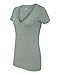 Next Level Womens CVC Deep V Tee (6640) Dark HTHR Gray XL