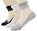 Lovful 3 Pairs Women's Ultrathin Transparent Lace Elastic Short Socks,Multi Color