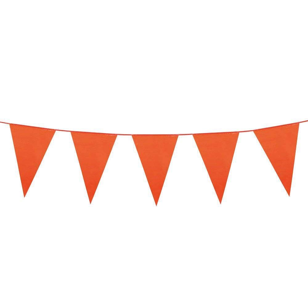 Party Bunting Banner 45x30 XL Garden Party BBQ Decoration 10mts (Orange)