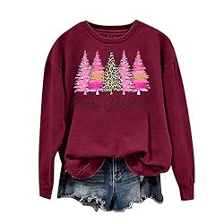 SMIDOW Plus Size Funny Christmas Shirts For Women