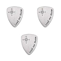 MIKSO Custom Lettering Titanium Steel Guitar Pick Set Unique Father