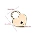 Padlock with Key 2Pack,Heart-shaped Skeleton Key Lock Set,Zinc Metal Lock for Luggage Diary Book Jewelry Box(Rose Gold)