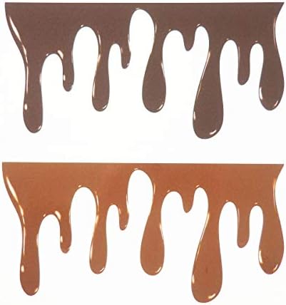 Amazon 液体 ステッカー 1枚 インク ドリップ 液だれ風 垂れてる風 液だれ 防水 屋外 おもしろ だまし絵 トヨタ 日産 ホンダ マツダ スズキ カスタム ワンポイント バレンタイン バレンタインチョコ チョコレート チョコ ビター ステッカー デカール 車 バイク