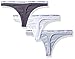 Calvin Klein Women's Carousel 3 Pack Thong Panty, Interlude/White/Pure Ice, L