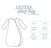 LETTAS Baby Girls 100% Cotton Stripe Removable Sleeve Sleeping Bag 0.5 Tog - Soft Wearable Blanket Pink (12-24 Months)