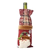 discountstore145 Christmas Wine Bottle Cover, Cute Christmas Wine Bottle Cover Snowman Elk Santa Bag Dinner Party Table Decor Gift for Holiday Wedding Party Decoration Santa Claus