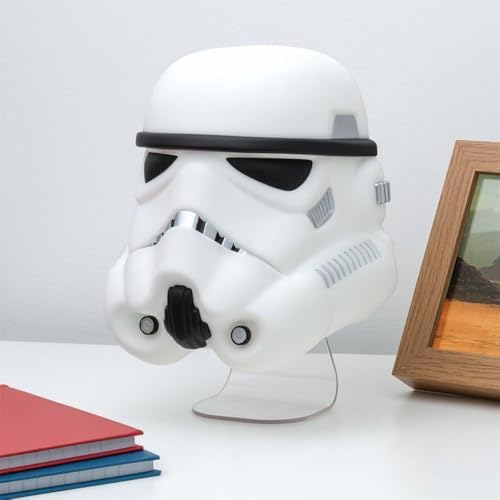 Maschera di Star Wars Stormtrooper, prodotto con licenza ufficiale Disney Star Wars, luce novità, alimentazione USB e a batteria, lampada da scrivania, lampada da parete, regalo