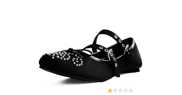 t strap studded flats