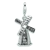 Amore La Vita Sterling Silver 3-D Moveable Windmill