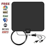 [2019 Latest] Amplified TV Antenna 60-85 Miles Range - HD Digital TV Antenna Support 4K 1080P & All TVs with Powerful Detachable Singal Amplifier -13.5ft Longer Coax Cable