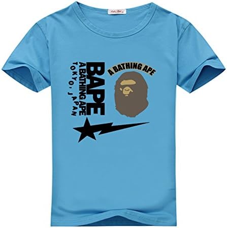Novelty Eworld Unisex Bape Brown T Shirt S Sky Blue