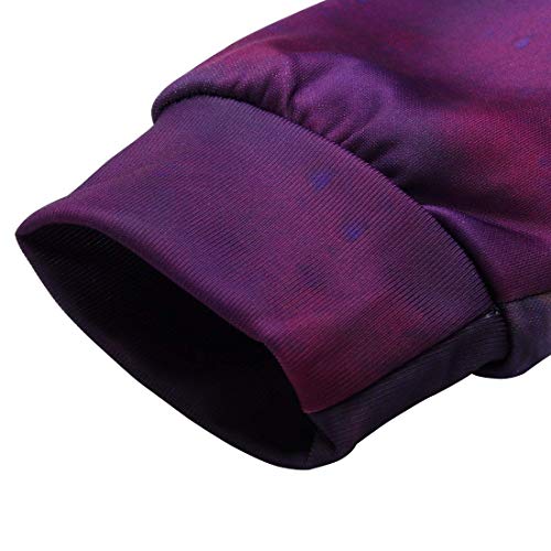 RAISEVERN Unisex Hässliche Weihnachtsstrickjacke Galaxy Raum Cat Print Casual Sport Gym Sweatshirt Kleidung für Frauen Männer