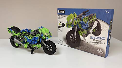K'nex Mega Motorcycle Building Set - Ages 9+ - 456 Parts - Working Suspension, Authentic Replica Model, Advanced Stem Building Toy for Boys & Girls - 14.5" L X 6" H - Thumbnail 3