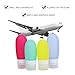 Travel Bottles, Leak Proof Food-Grade Silicone Travel Cosmetic Bottle, Portable Reusable ShampooShower Gel Lotion Travel Containers (4 Pack) (2 color# 2x2 oz+2x3 oz)