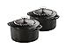 Lodge Enameled Cast Iron Mini Round Cocotte, Matte Black, Set of 2