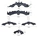 Jovitec 24 Pieces Hanging Bats Halloween Bat Decoration Rubber Bat Realistic Spooky Bats for Halloween Party Favors and Decoration, 5 Sizes
