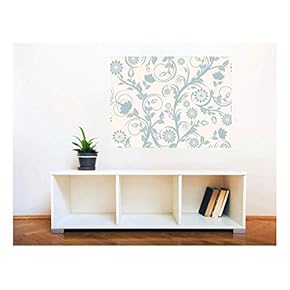 Removable Wall Sticker/Wall Mural - Seamless Floral Pattern | Creative Window View Home Decor/Wall Decor - 24"x32"