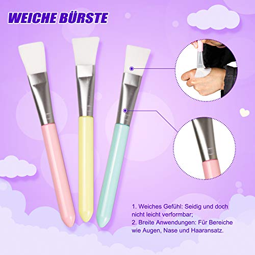 Haarband 6 Stück Stirnband Kosmetik Haarbänder mit Ohr für Frauen und Mädchen, Plüsch Stirnbänder Haarschmuck mit Maskenpinsel Gesichtschwamm und Haargummis für Gesicht Waschen und Make-up (Kätzchen)