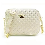 Ammazona Women Messenger Bags Rivet Chain Shoulder Bag Leather Crossbody