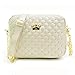 Ammazona Women Messenger Bags Rivet Chain Shoulder Bag Leather Crossbody