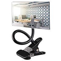 Gosear Office Clip On Cubicle Mirror, Computer Rearview Mirror, Convex Mirror for Personal Safety and Security Desk Rear View Monitors or Anywhere (Rectangle)