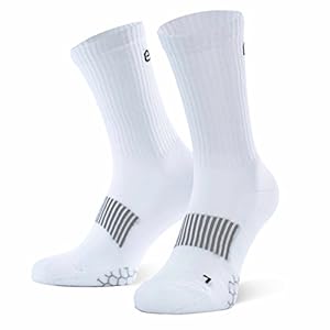 Eono Essentials Performance sportsokken (3-pack), unisex, kleur: zwart/wit/grijs, maten: UK 3-16, EU 35-50