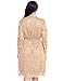 LookbookStore Women's Plus Size Lace 3/4 Sleeves Formal True Wrap Dress
