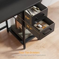 CubiCubi 47 Inch Computer Desk with Drawers and