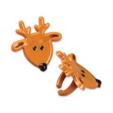 Reindeer Face Cupcake Rings 12ct
