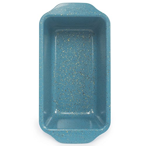 casaWare Loaf Pan 9 x 5Inch Ceramic Coated NonStick, Blue Granite