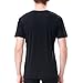 DAVID ARCHY Men's 3 Pack Rib Modal Crewneck Undershirts (S, Black)