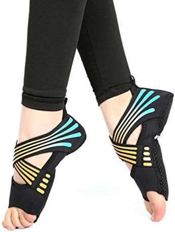 Women Yoga Shoes, Toeless Non-slip Lightweight Wear-Resistant Soft Comfortable Wrap Socks Shoes Half Toe Dance Training Shoes