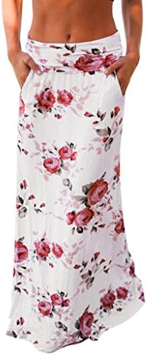 Women Elegant Long Skirt Floral High Waist Skirt Summer Beach Swimsuit Skirts