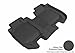 3D MAXpider Second Row Custom Fit All-Weather Floor Mat for Select Honda HR-V Models - Kagu Rubber (Black)