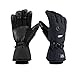 HIGHLOONG Men Waterproof Thinsulate Ski Snowboard Gloves Winter Warm Gloves Black (M,Standard)